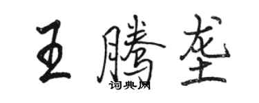 骆恒光王腾垄行书个性签名怎么写