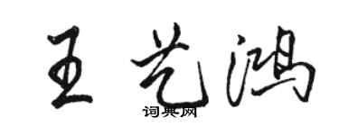 骆恒光王艺鸿行书个性签名怎么写