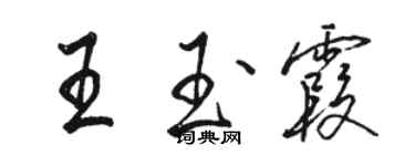 骆恒光王玉霞行书个性签名怎么写