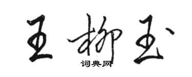 骆恒光王柳玉行书个性签名怎么写