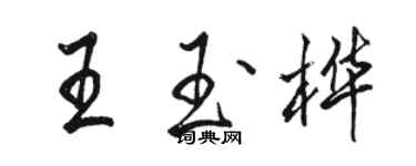 骆恒光王玉桦行书个性签名怎么写