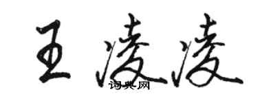 骆恒光王凌凌行书个性签名怎么写