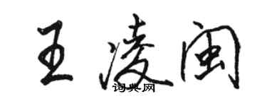 骆恒光王凌闽行书个性签名怎么写
