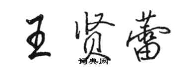 骆恒光王贤蕾行书个性签名怎么写