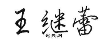 骆恒光王继蕾行书个性签名怎么写
