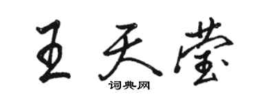 骆恒光王天莹行书个性签名怎么写