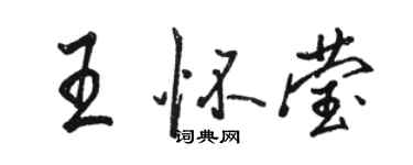 骆恒光王怀莹行书个性签名怎么写