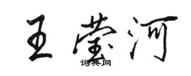 骆恒光王莹河行书个性签名怎么写