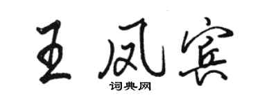 骆恒光王凤宾行书个性签名怎么写