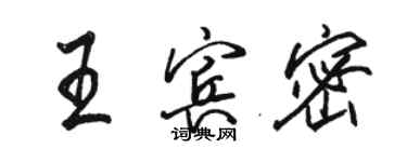 骆恒光王宾密行书个性签名怎么写