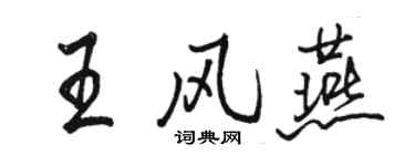 骆恒光王风燕行书个性签名怎么写