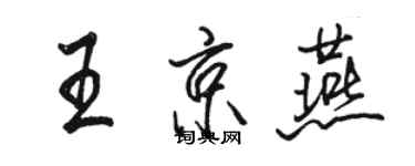 骆恒光王京燕行书个性签名怎么写