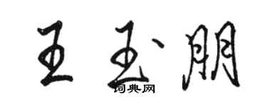 骆恒光王玉朋行书个性签名怎么写
