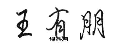 骆恒光王有朋行书个性签名怎么写