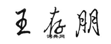 骆恒光王存朋行书个性签名怎么写