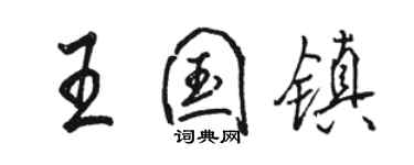 骆恒光王国镇行书个性签名怎么写