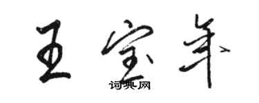 骆恒光王宝年行书个性签名怎么写