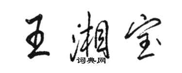 骆恒光王湘宝行书个性签名怎么写