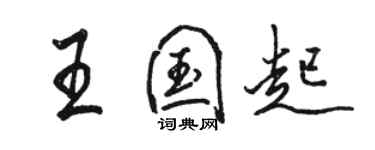 骆恒光王国起行书个性签名怎么写