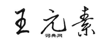 骆恒光王元素行书个性签名怎么写