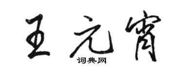 骆恒光王元宵行书个性签名怎么写