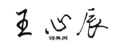 骆恒光王心辰行书个性签名怎么写