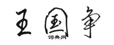 骆恒光王国争行书个性签名怎么写