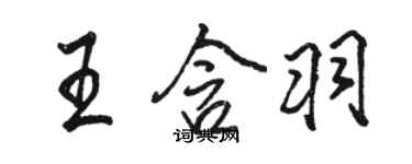 骆恒光王含羽行书个性签名怎么写