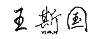 骆恒光王斯国行书个性签名怎么写