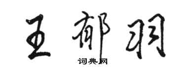 骆恒光王郁羽行书个性签名怎么写