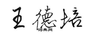 骆恒光王德培行书个性签名怎么写