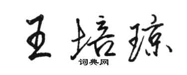骆恒光王培琼行书个性签名怎么写