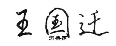 骆恒光王国迁行书个性签名怎么写