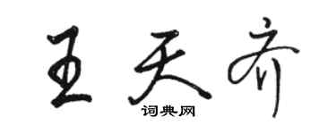 骆恒光王天齐行书个性签名怎么写