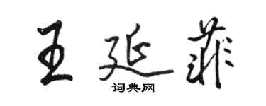 骆恒光王延菲行书个性签名怎么写