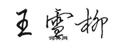 骆恒光王雪柳行书个性签名怎么写