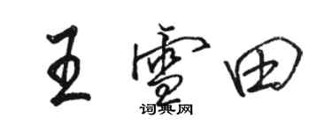 骆恒光王雪田行书个性签名怎么写