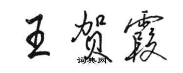 骆恒光王贺霞行书个性签名怎么写