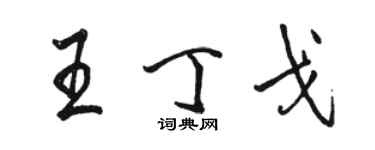 骆恒光王丁戈行书个性签名怎么写