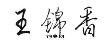 骆恒光王锦香行书个性签名怎么写