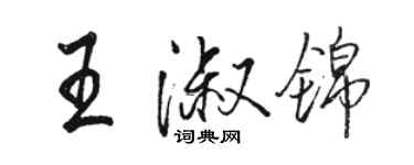 骆恒光王淑锦行书个性签名怎么写