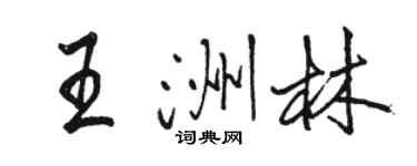 骆恒光王洲林行书个性签名怎么写