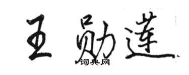 骆恒光王勋莲行书个性签名怎么写