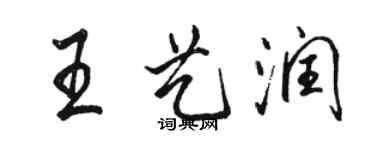 骆恒光王艺润行书个性签名怎么写