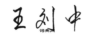骆恒光王刘中行书个性签名怎么写