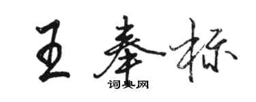 骆恒光王奉标行书个性签名怎么写