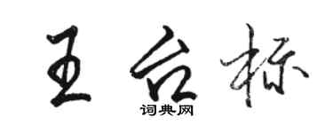 骆恒光王台标行书个性签名怎么写