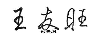 骆恒光王友旺行书个性签名怎么写