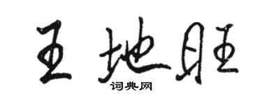 骆恒光王地旺行书个性签名怎么写