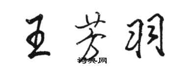 骆恒光王芳羽行书个性签名怎么写